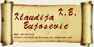 Klaudija Bujošević vizit kartica